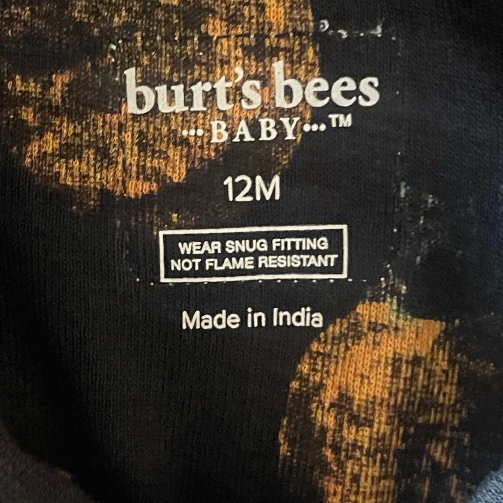 Burt’s Bees Baby Organic Cotton Pumpkin Pajamas Set 12M Holiday Jammies